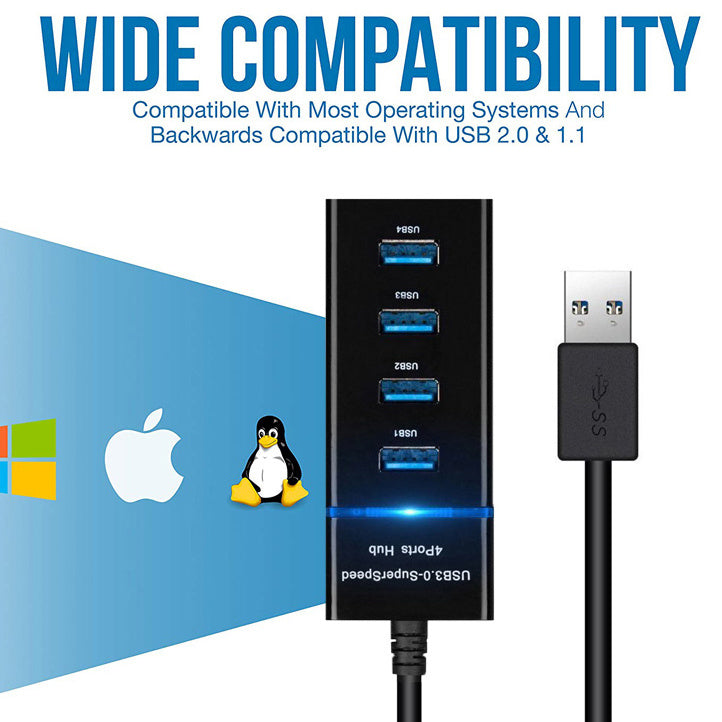 USB HUB High Speed Multi Splitter For Desktop PC Laptop Adapter USB HUB