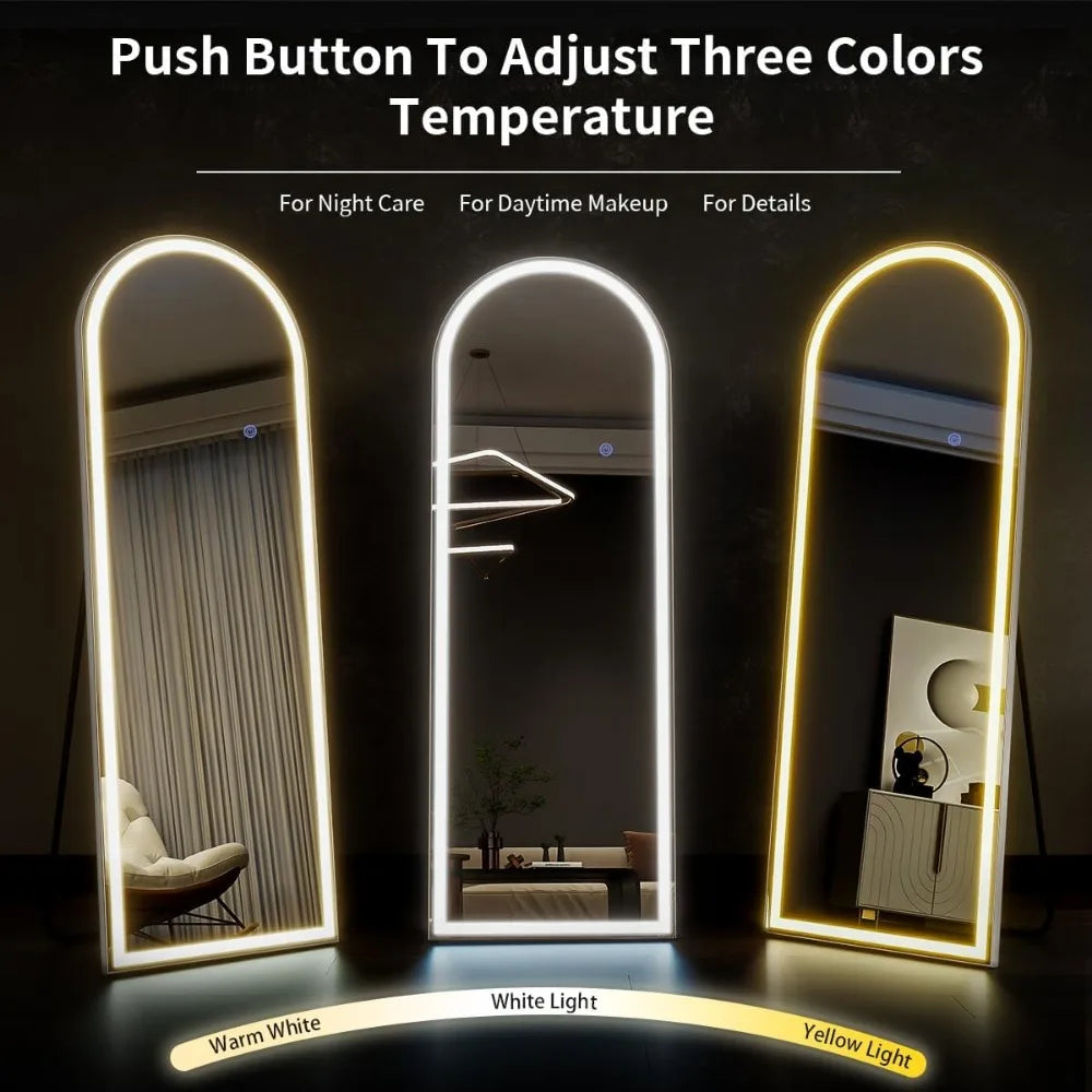 Arched Full Length Mirror with Lights