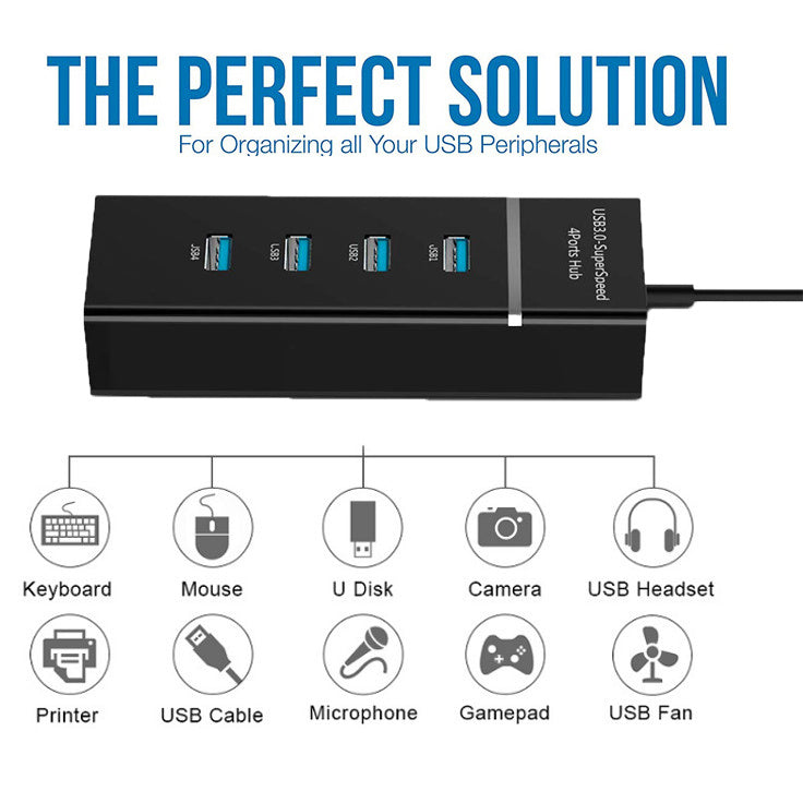 USB HUB High Speed Multi Splitter For Desktop PC Laptop Adapter USB HUB