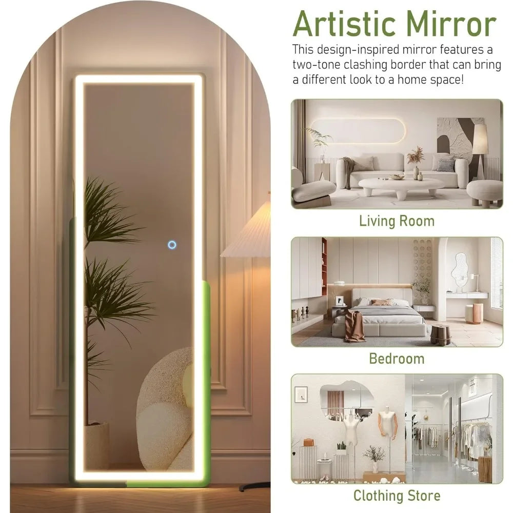 Full Length Mirrors with LED Lights, 63"x20"
