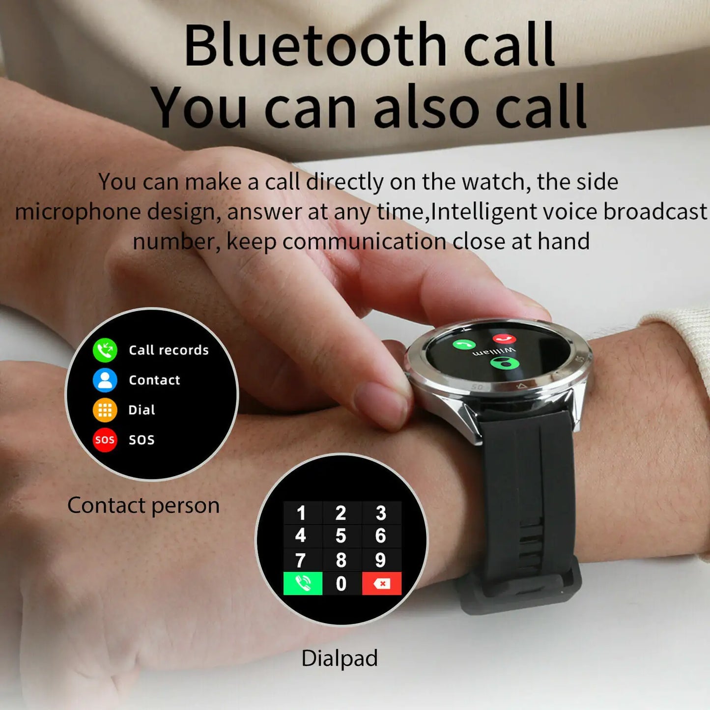 Reloj inteligente Bluetooth resistente al agua