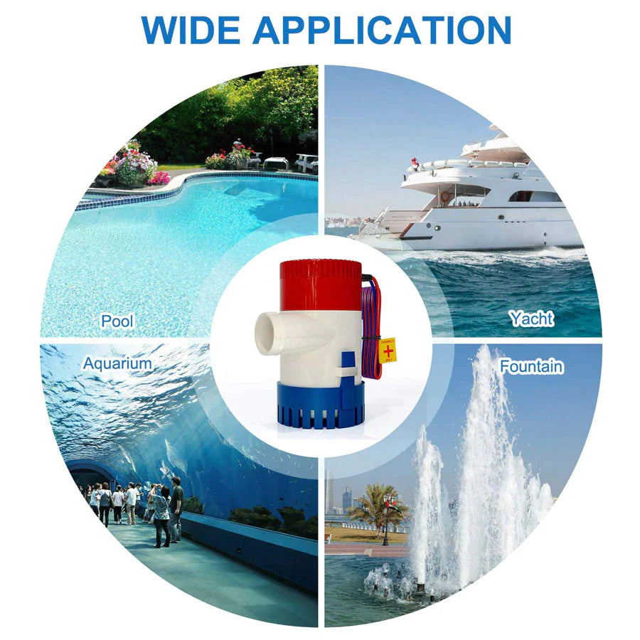 Bomba de agua de sentina sumergible eléctrica para sumidero de barco