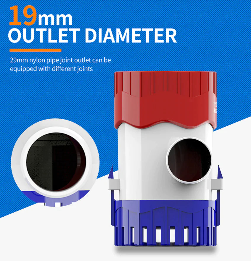 Bomba de agua de sentina sumergible eléctrica para sumidero de barco