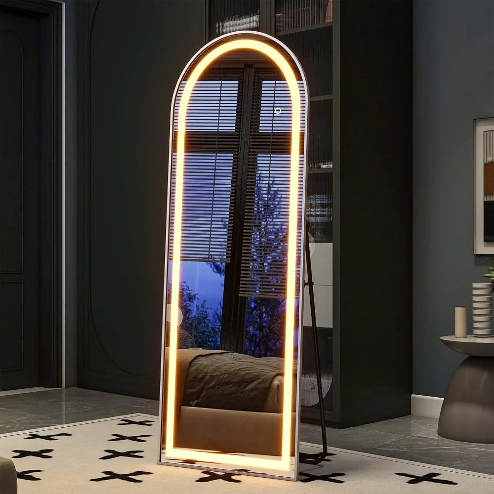Arched Full Length Mirror with Lights