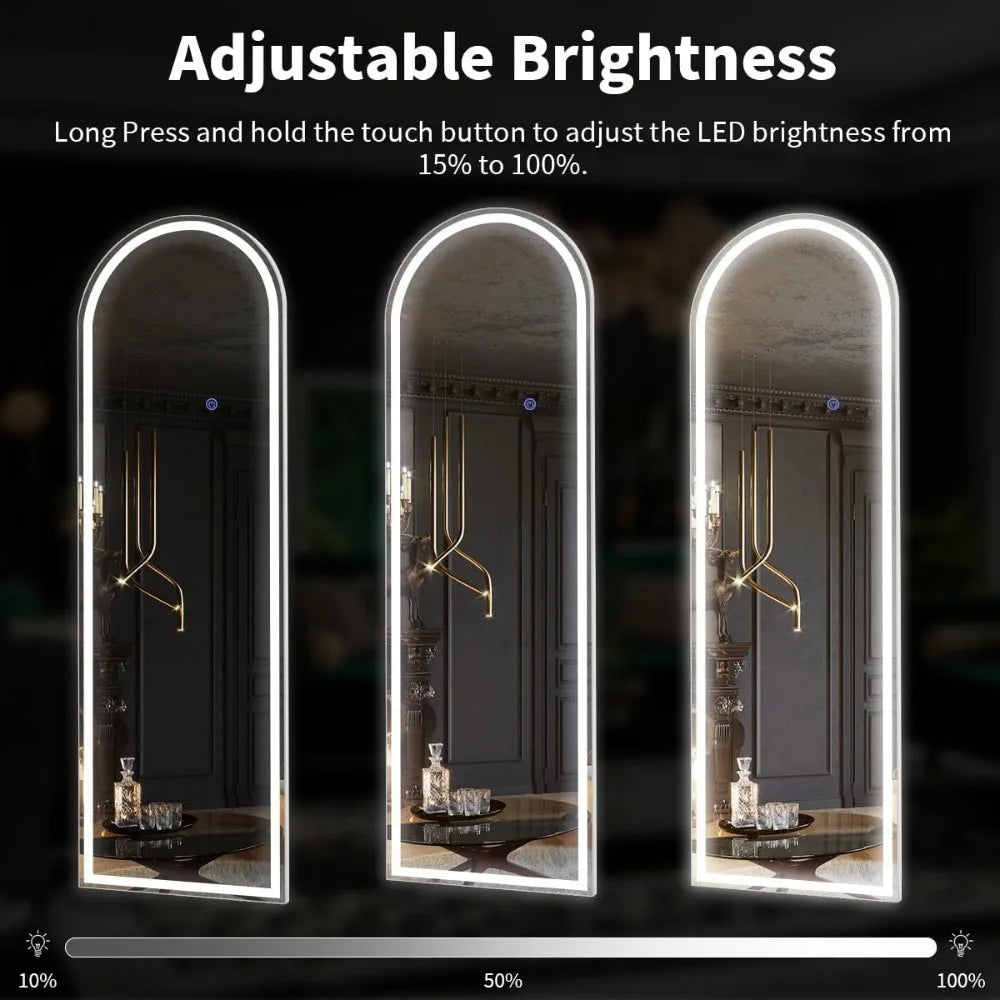 Arched Full Length Mirror with Lights