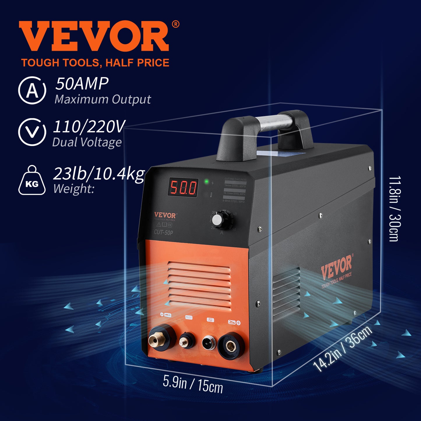 VEVOR Plasma Cutter, 50Amp