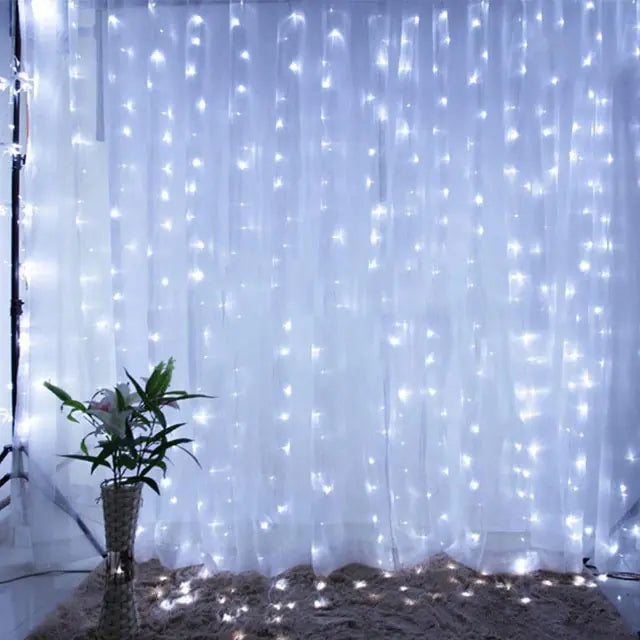 Cortinas de luces navideñas