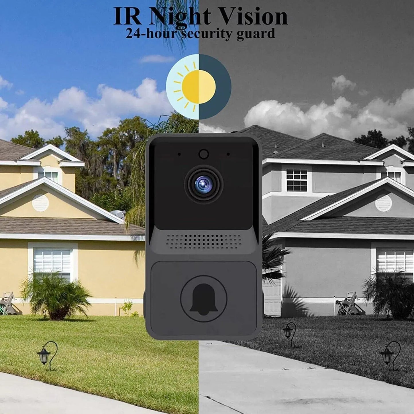 Timbre inalámbrico inteligente con intercomunicador y cámara de vídeo WiFi