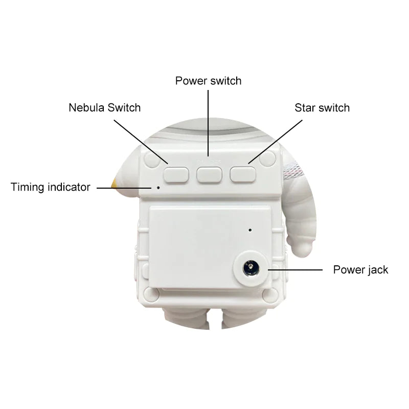 Proyector de astronauta, galaxia, cielo estrellado, luz nocturna, lámpara LED con estrellas del océano
