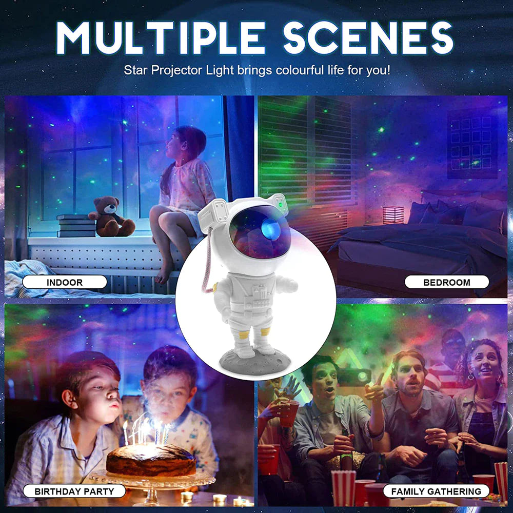 Proyector de astronauta, galaxia, cielo estrellado, luz nocturna, lámpara LED con estrellas del océano