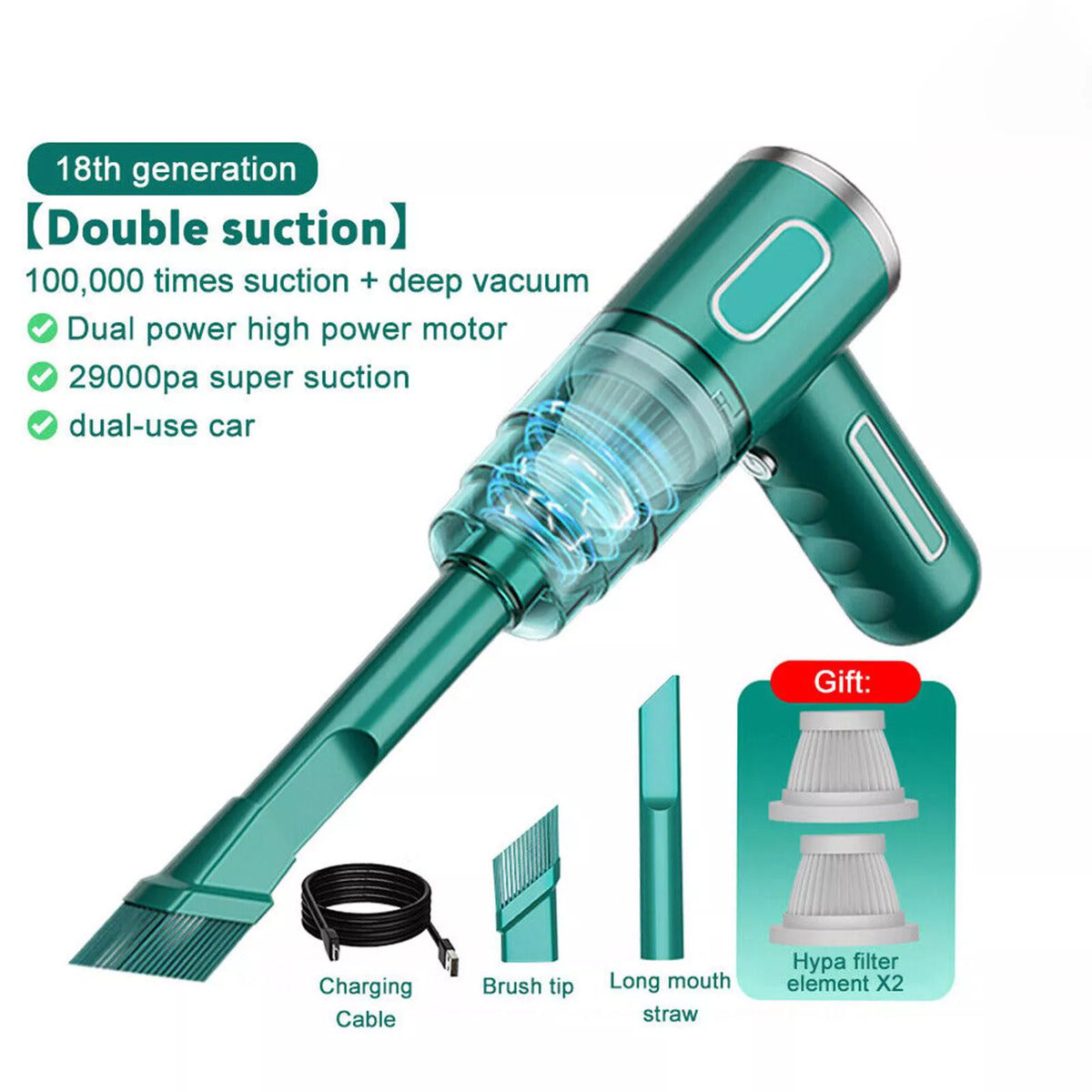 Cordless Hand-Held Vacuum Cleaner Mini Portable