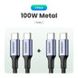 UGREEN 100W USB Type C To USB C Cable For Samsung Galaxy S24 For iPhone 15 Macbook Xiaomi PD Fast Charging Charger 5A Fast USB C