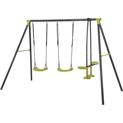 Outdoor Playground With Three Swings