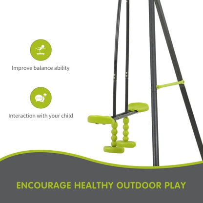 Outdoor Playground With Three Swings