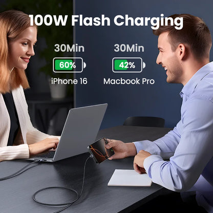 UGREEN USB Type c cable PD100W Fast Charging Cable for iPhone 15 16 Huawei Xiaomi 15 USB C Cable for Macbook iPad