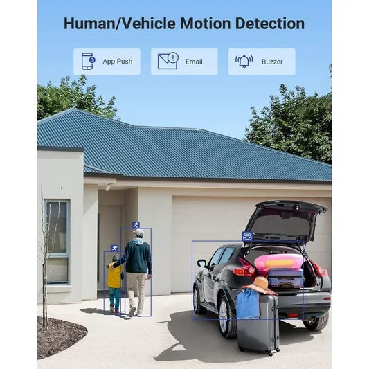 Lite Security Camera System Outdoor with AI Human/Vehicle Detection