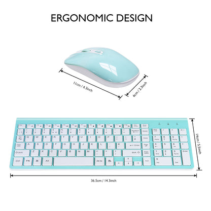 wireless keyboard mouse set 2.4G thin