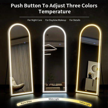 Arched Full Length Mirror with Lights