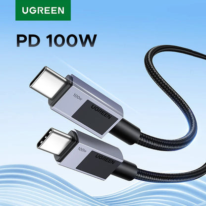 UGREEN USB Type c cable PD100W Fast Charging Cable for iPhone 15 16 Huawei Xiaomi 15 USB C Cable for Macbook iPad