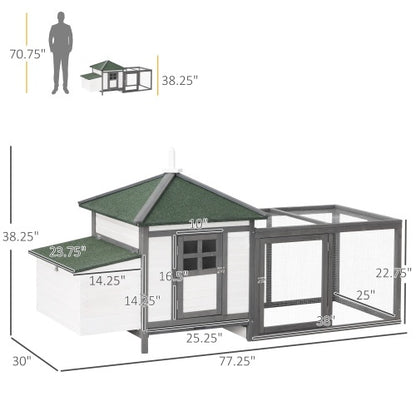 Wooden A-frame Outdoor Rabbit Cage Small Animal Cage