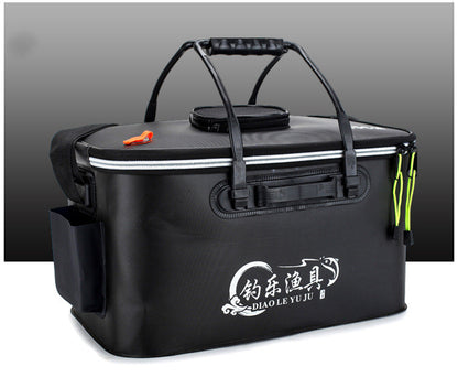 Thickened folding fishing bucket