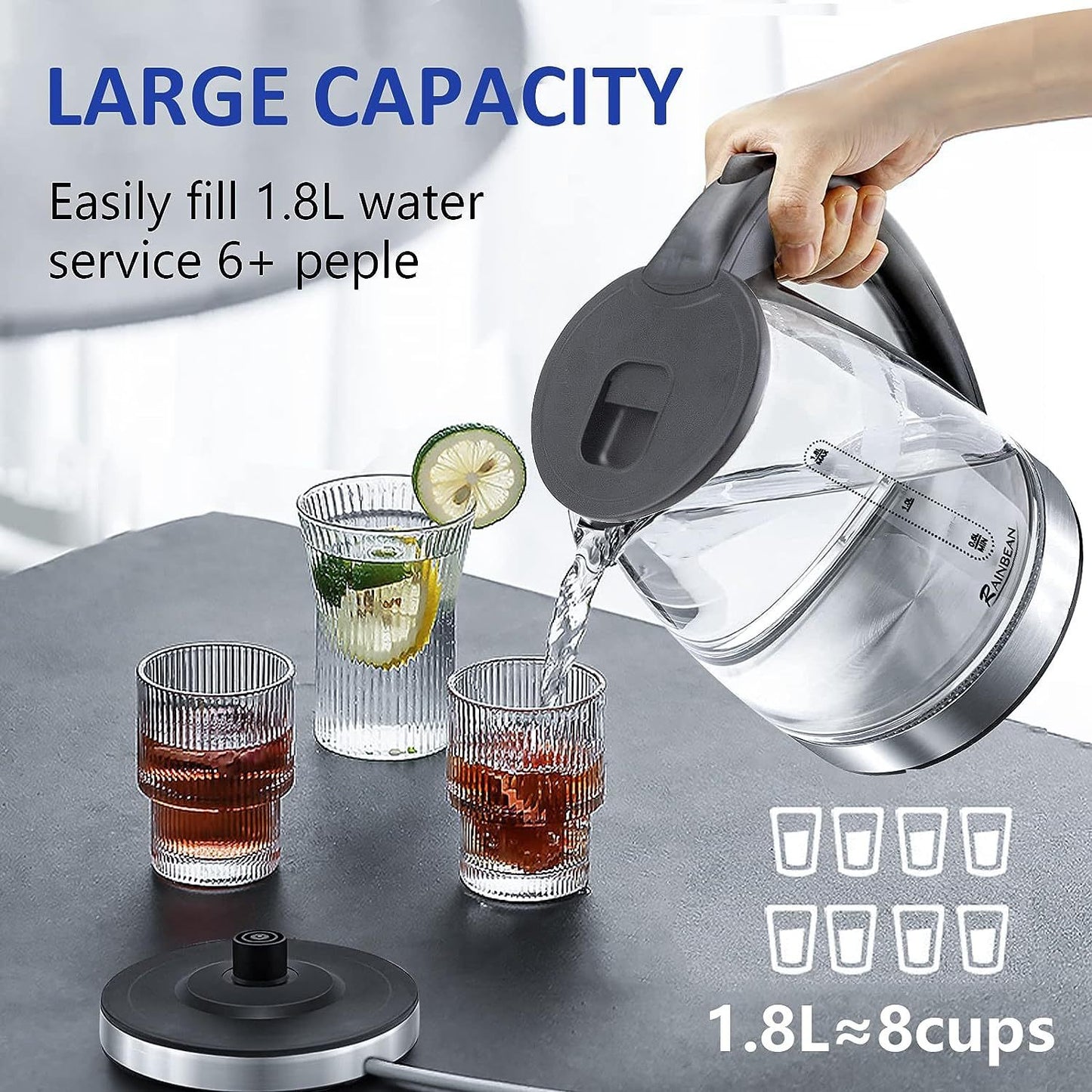 Electric Kettle Water Boiler 1.8L