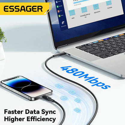 Essager USB C Cable For iPhone 14 13 12 11 Pro Max Xs 8 Plus iPad Macbook