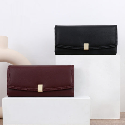 Women's Long Wallet With Three Fold