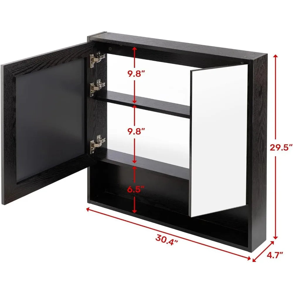 Medicine Cabinet with Mirror and Shelves