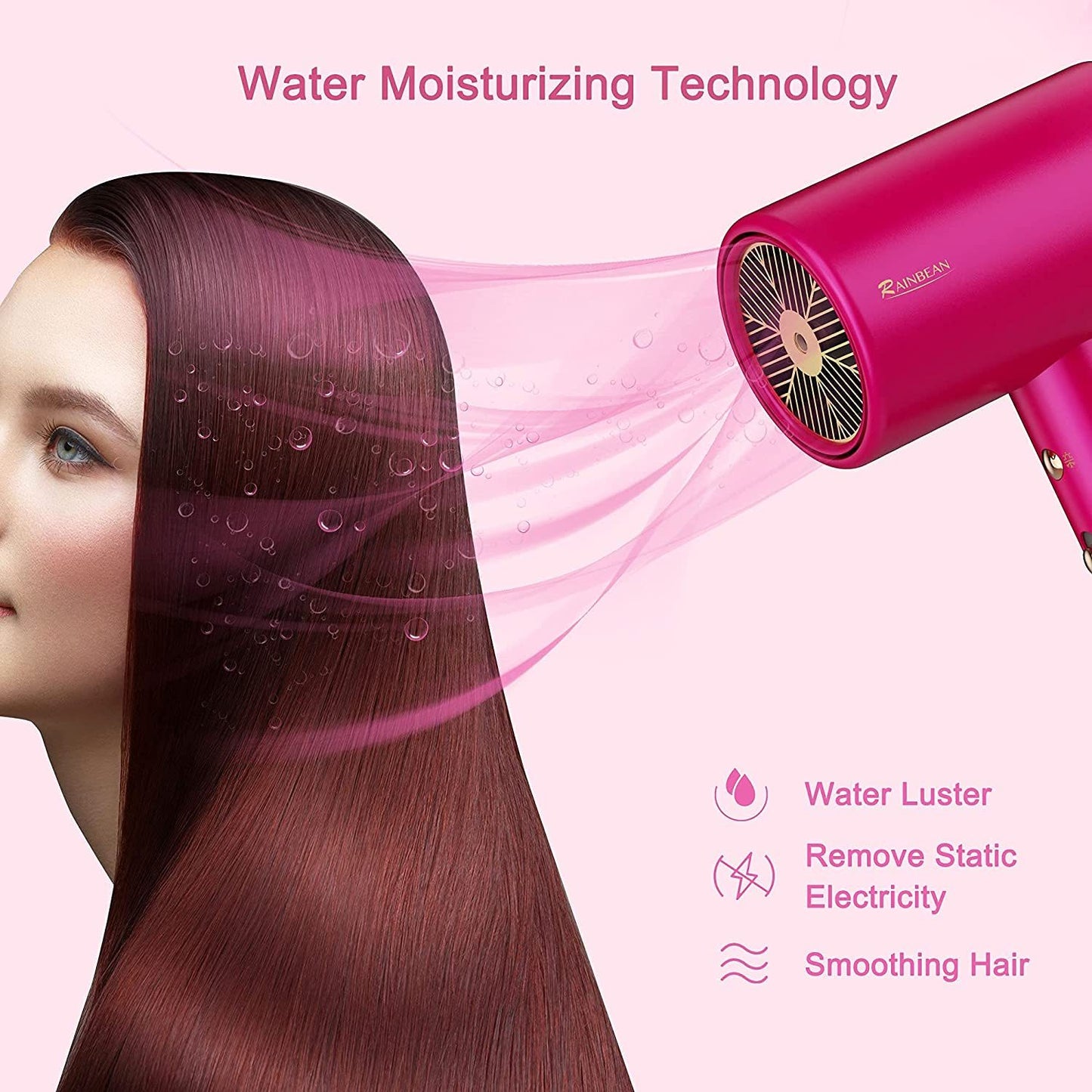 Water Ionic Hair Dryer For Home & Travel