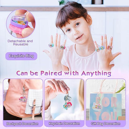 71 PCS DIY Jewel Rings Stickers Magical Kits For Little Girls