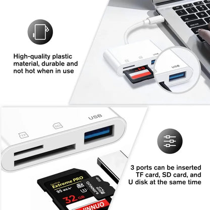 3 In 1 SD TF Card Reader For Apple iPhone