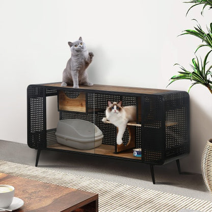 Spacious Cat Houses With Tempered Glass