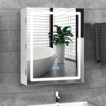 Bathroom Medicine Cabinet with LED Lights and Mirror