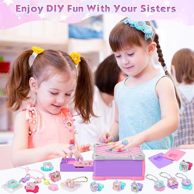 71 PCS DIY Jewel Rings Stickers Magical Kits For Little Girls