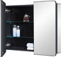 Black Bathroom Medicine Cabinet with Round Corner