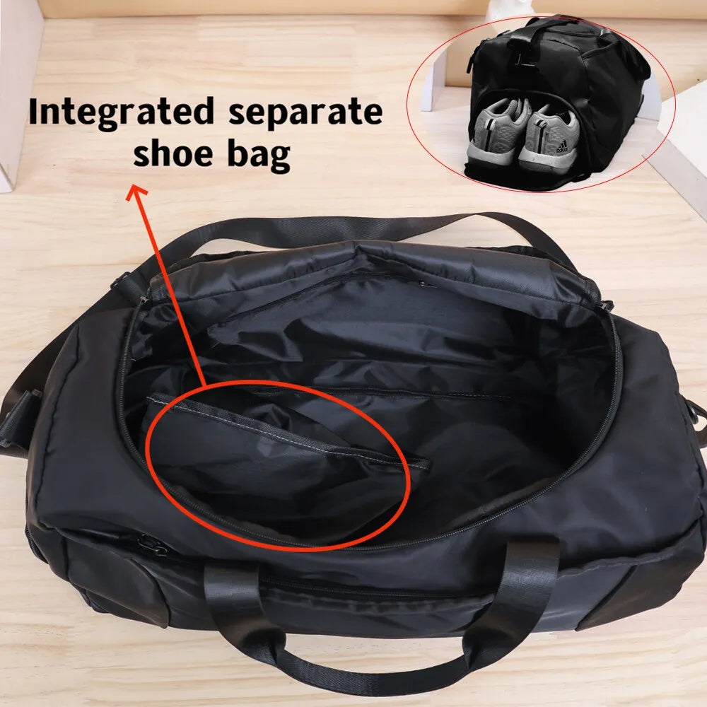 52x27x25cm Large Black Sport Gym Tote New Duffle Bag Travel Work Gear Bag