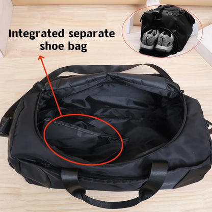 52x27x25cm Large Black Sport Gym Tote New Duffle Bag Travel Work Gear Bag