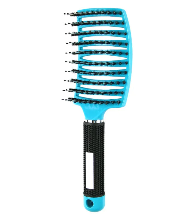 Curved Bristle Massage Comb – Multifunctional Styling for Curly Hair