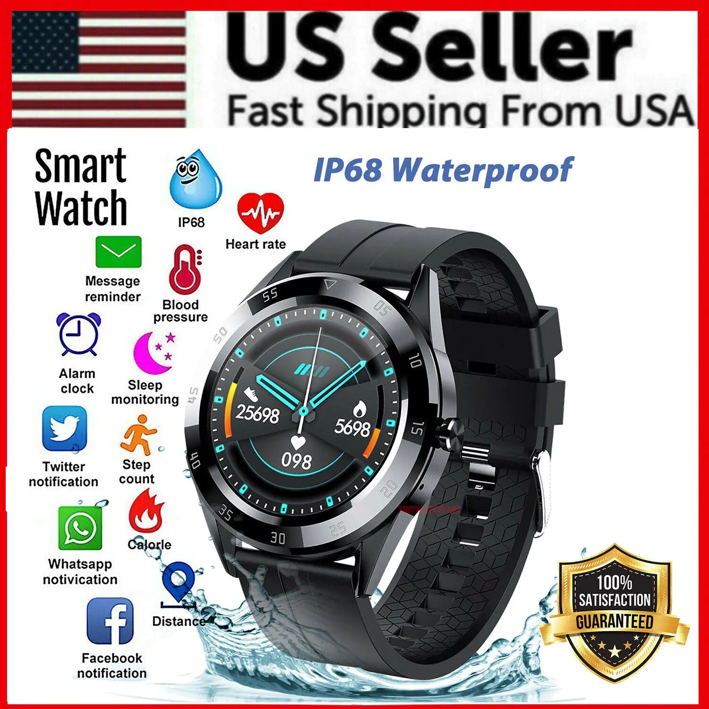 Waterproof Bluetooth Smart Watch