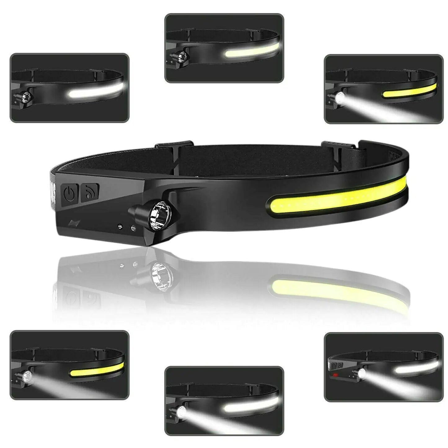 LED Headlamp USB Rechargeable Headlight