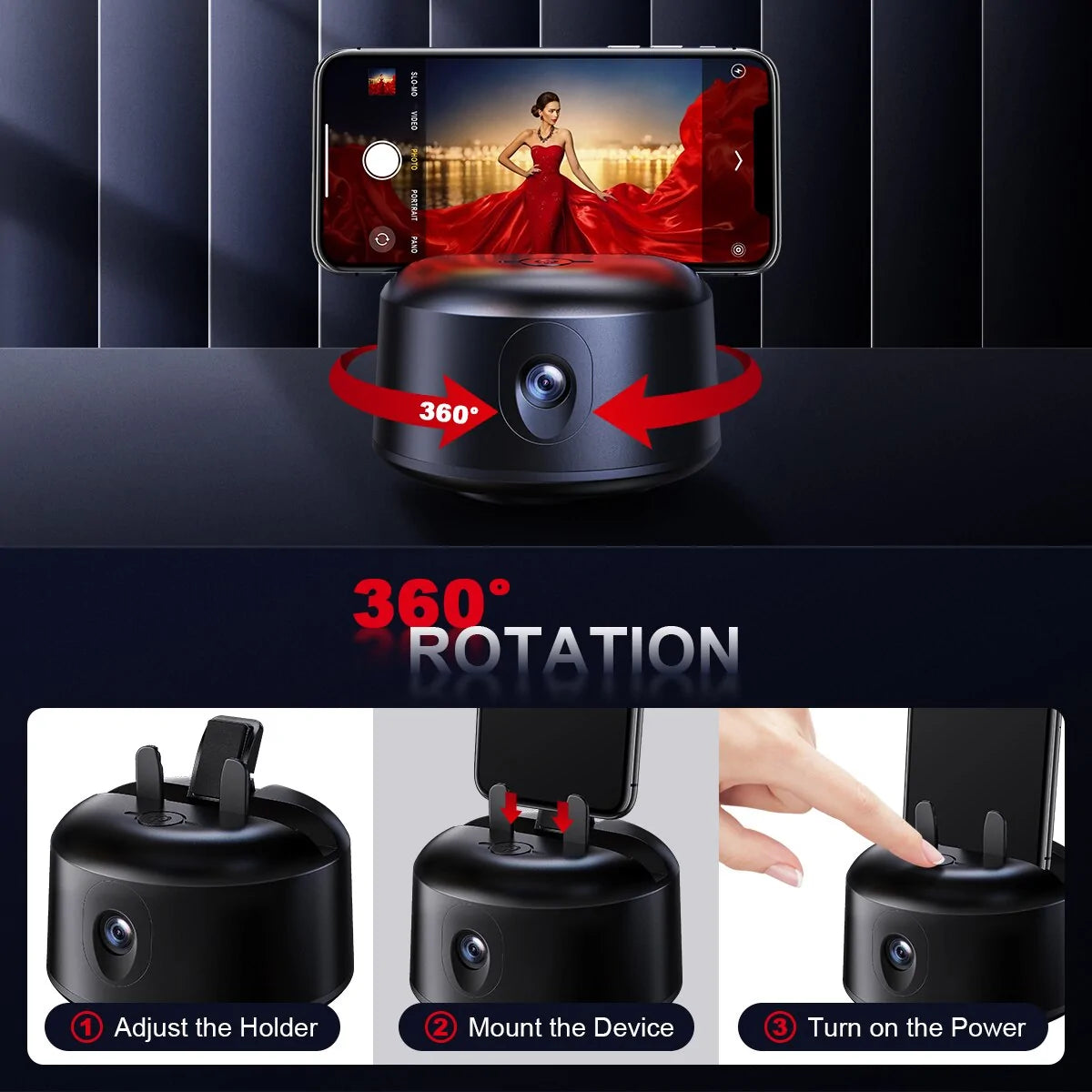 Soporte para cámara con seguimiento automático de rostros