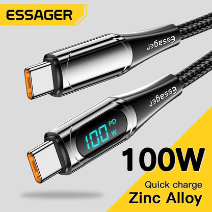 Essager USB Type C To USB C Cable 100W/5A PD Fast Charging Charger