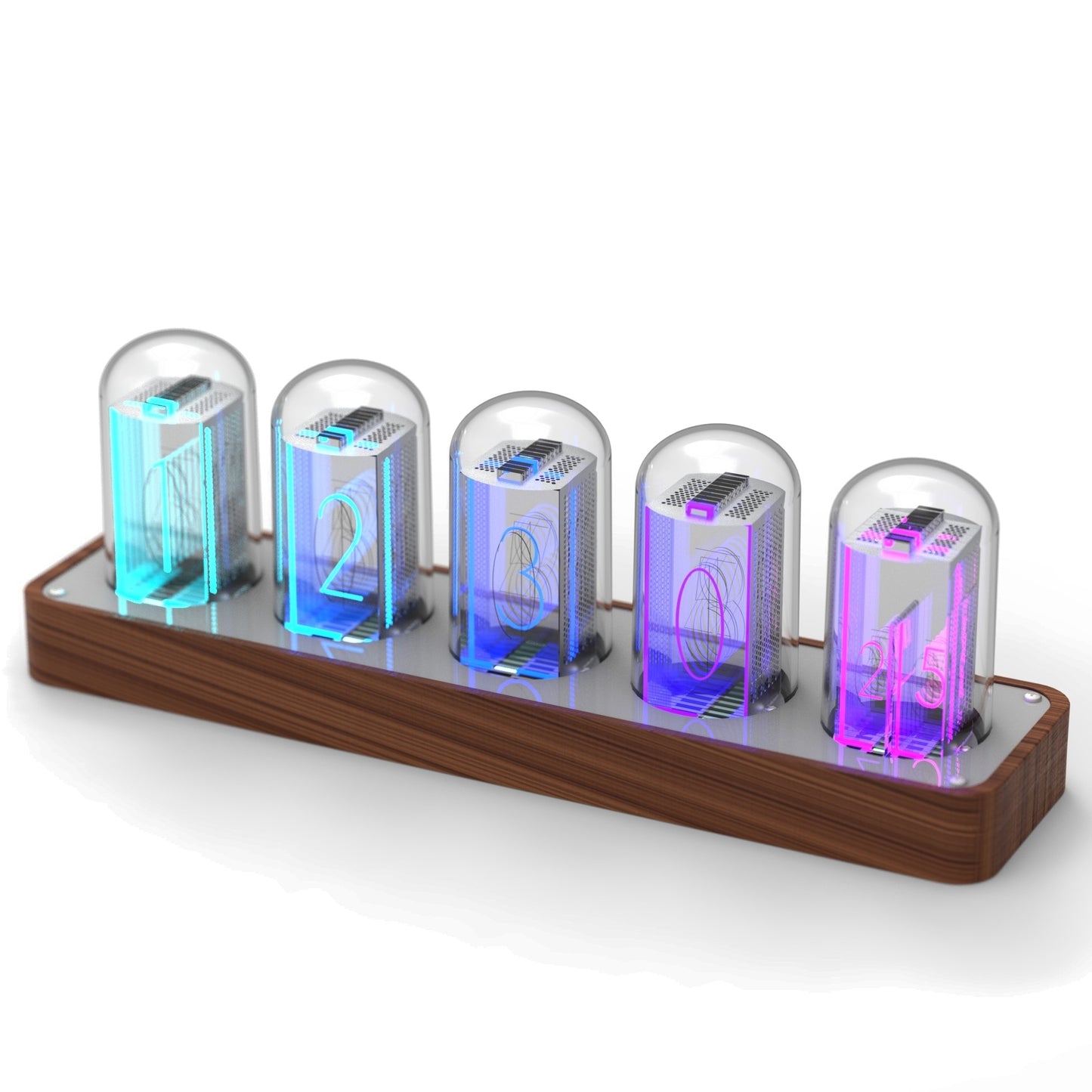 ClocTeck Nixie Tube Clock Walnut Digital Clock