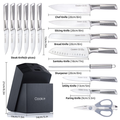 Kitchen Knife Set, 15 Piece