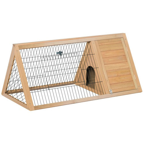 Wooden A-frame Outdoor Rabbit Cage Small Animal Cage