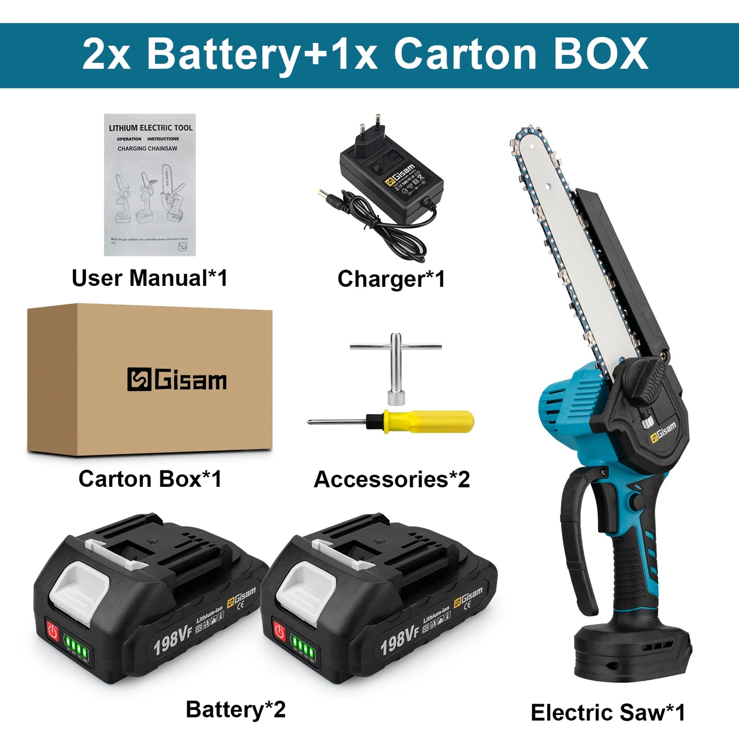 8 Inch Brushless Electric Chain Saw Cordless