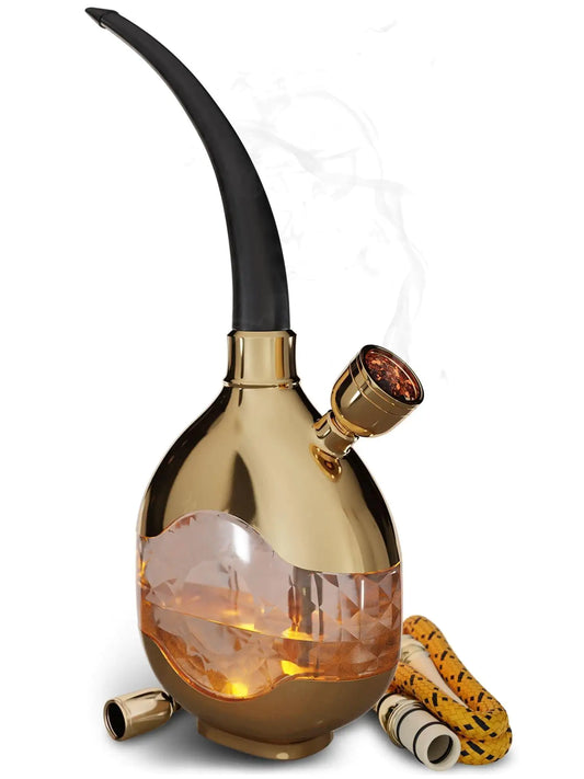 Golden Portable Hookah Set With Everything Mini Hookah Hookah Set For Travel