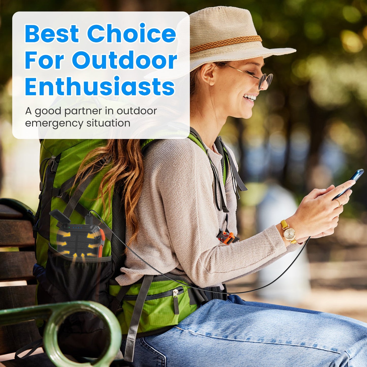 1Pc Portable Solar Charger