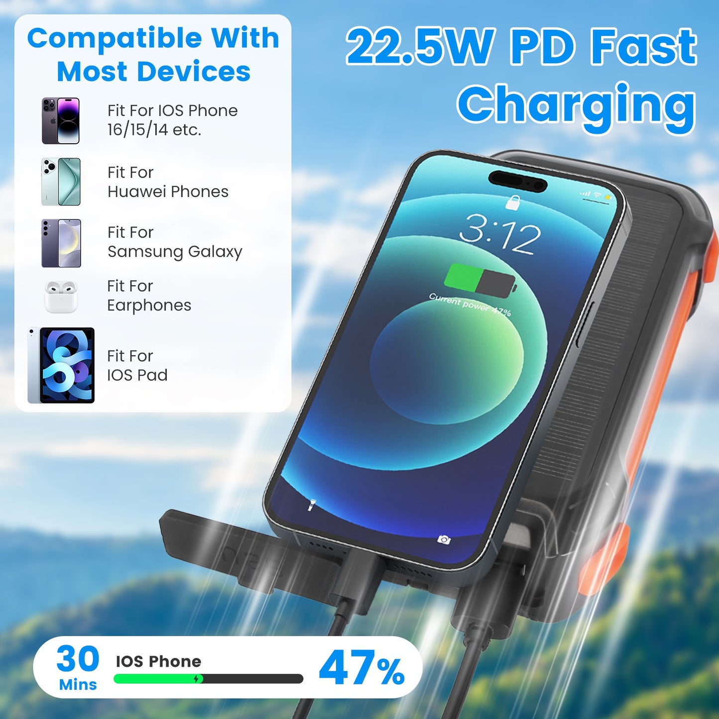 1Pc Portable Solar Charger